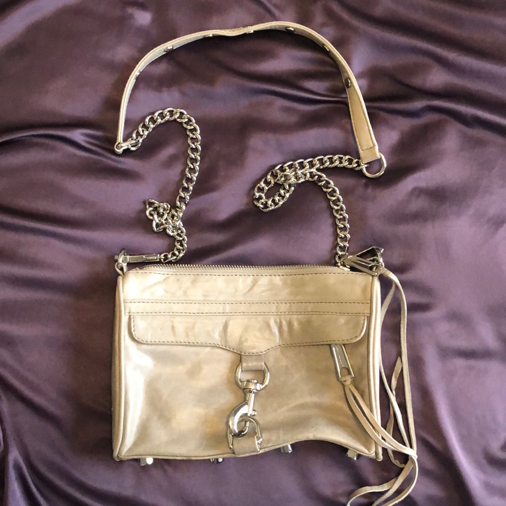 Rebecca Minkoff Grey Crossbody Leather Purse
